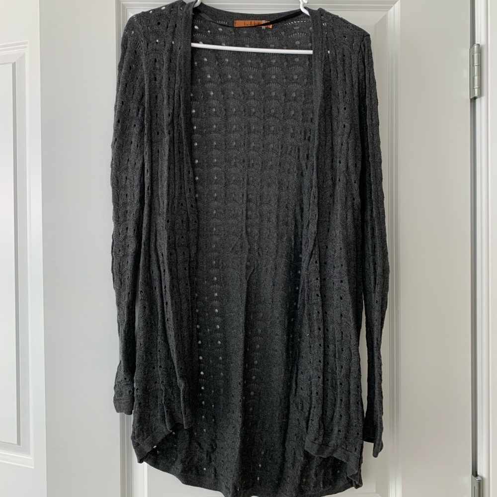 Gray Long Sleeve Cardigan